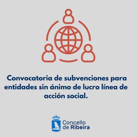 Imaxe Convocatoria de subvenciones para entidades sin ánimo de lucro línea de acción social